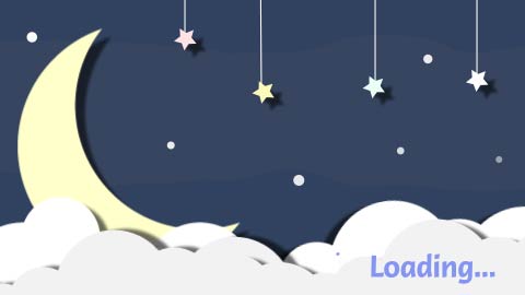 動く背景素材 フリー素材 かわいい背景 夜空 雲 月 星 Torihoppe